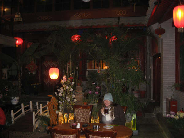 Courtyard of the Red Lantern Hostel, Beijing, China - where we're staying!