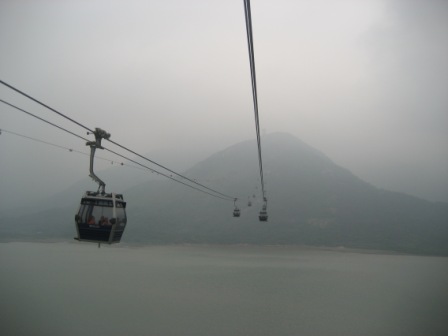 Cable car trip to Ngong Ping Temple, Hong Kong