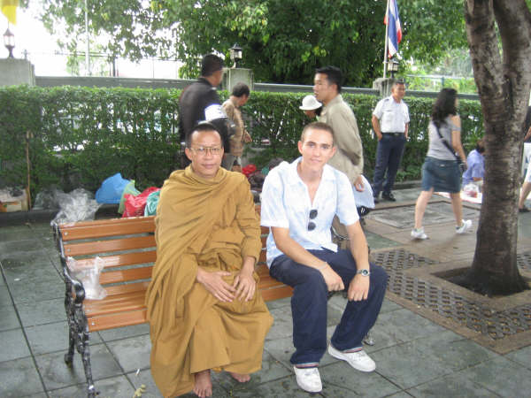 Adam with Thai Monk, Bangkok