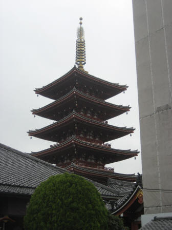 Pagoda at the Sensoji Buddhist Temple, Tokyo