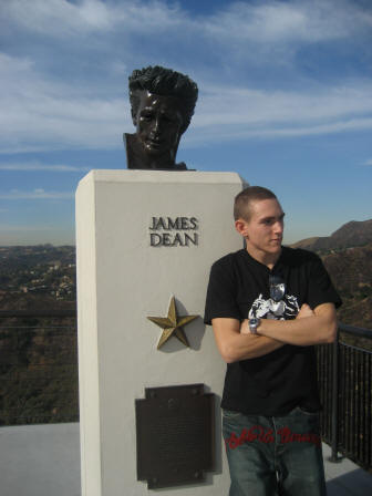 James Dean memorial near Griffith Park Observatory, Los Angeles, California,USA