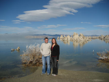 Tufa rising out of the water at Mono Lake, USA