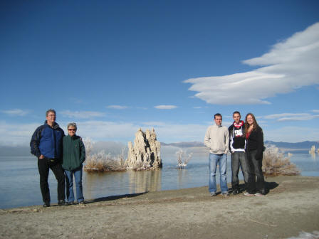 Mono Lake (12 ft  high tufas in lake)