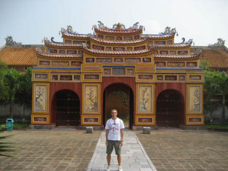 Another gate in old Citadel in Hue Vietnam